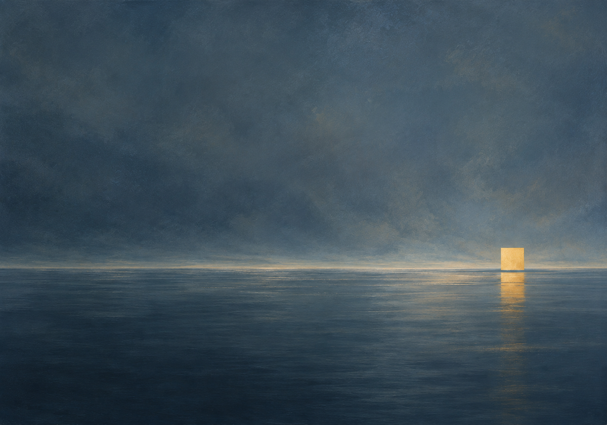 Golden Horizon — painterly digital artwork by Exartify